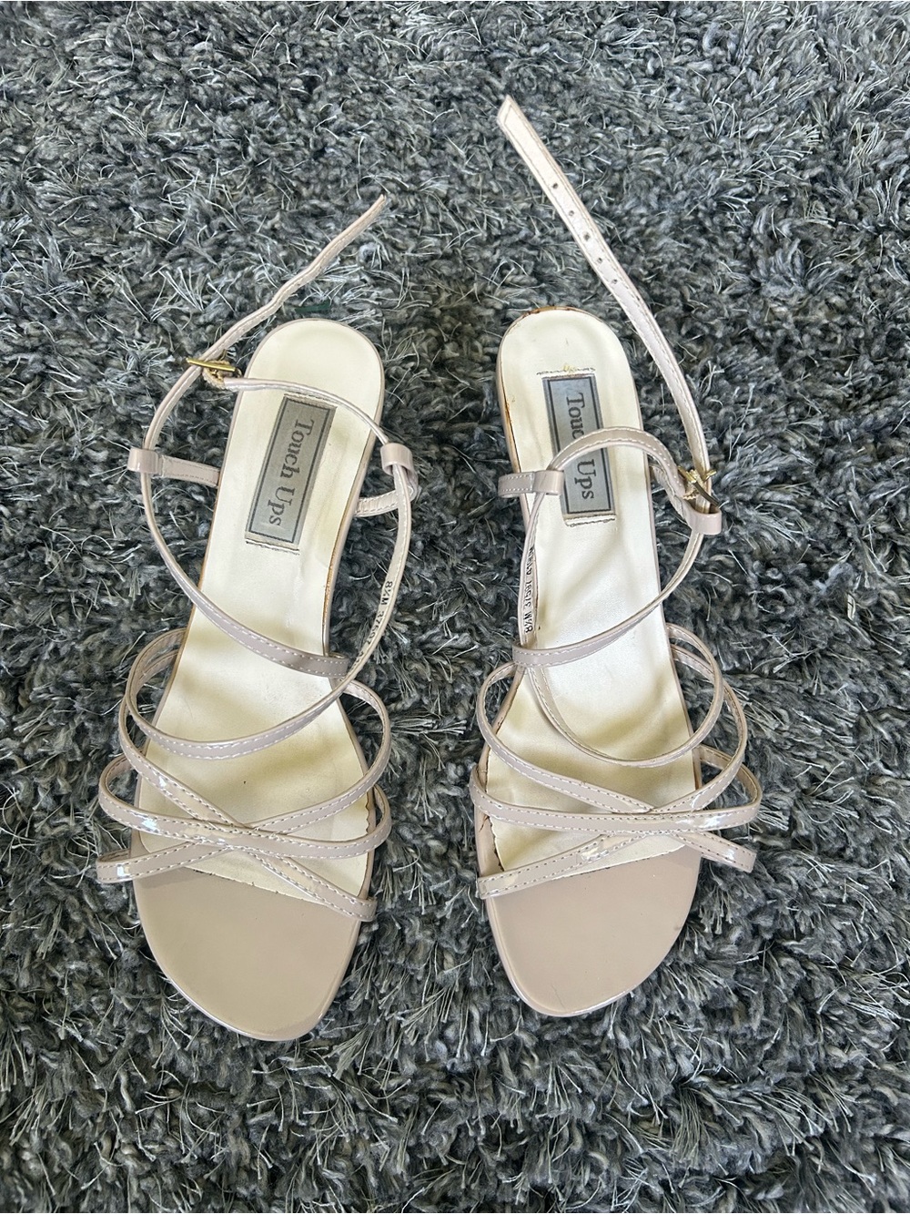 Touch Ups Blush Nude Strappy Ankle‑Tie Heels